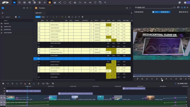 Avid News 2020 — MediaCentral | Cloud UX from Ingest to Playout