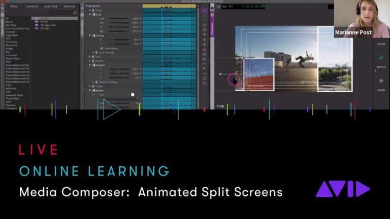 Avid Online Learning — Media Composer: Create an animated split screen using Picture in Picture