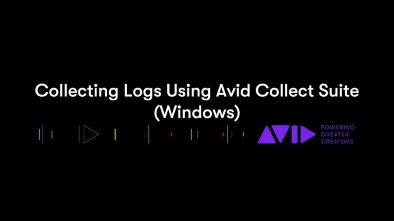 Collecting Logs Using Avid Collect Suite (Windows)