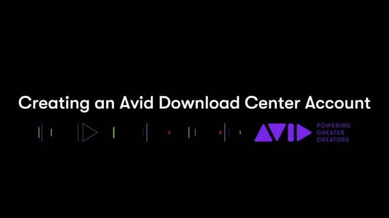 Creating An Avid Download Center Account