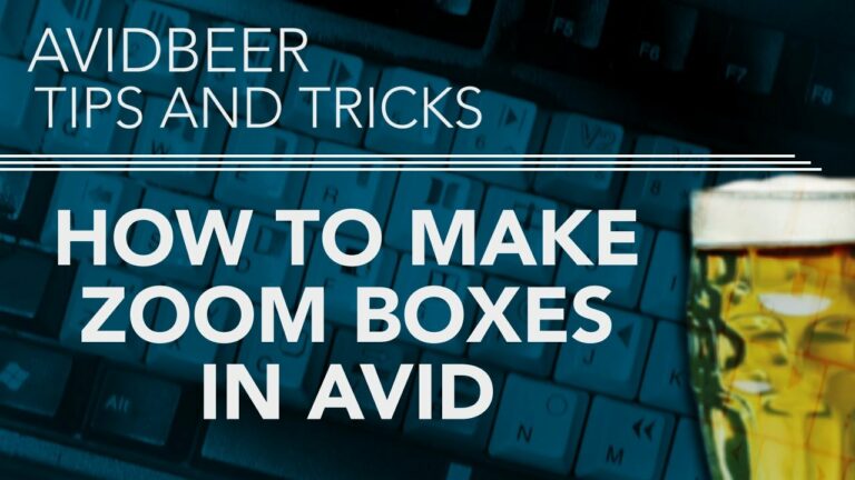 How To Make Zoom Boxes In AVID