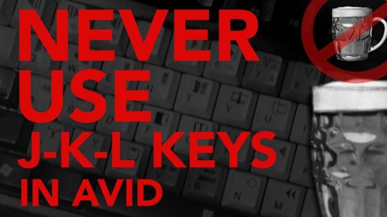 Never Use The J-K-L Keys in Avid!