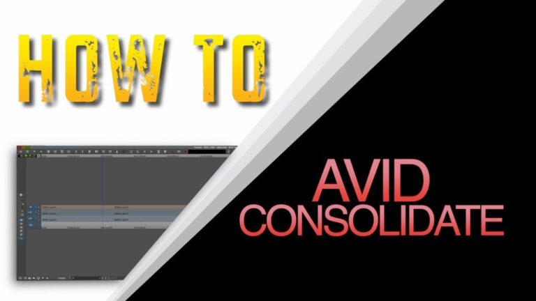 How to Consolidate in Avid