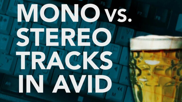 Mono Vs. Stereo Tracks in AVID