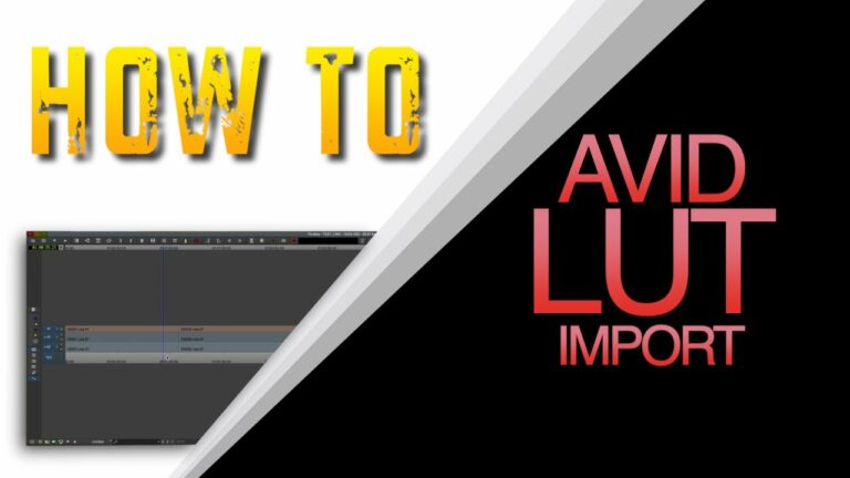 How to create and import LUTs in Avid