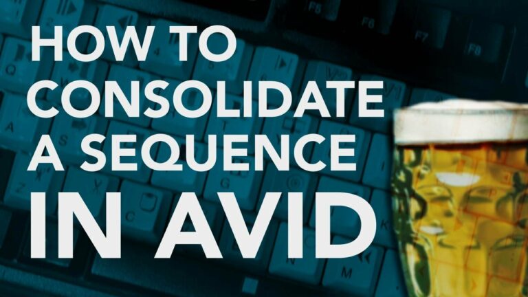 How To Consolidate a Sequence in Avid