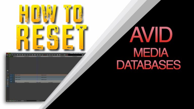 How to reset Avid media database files