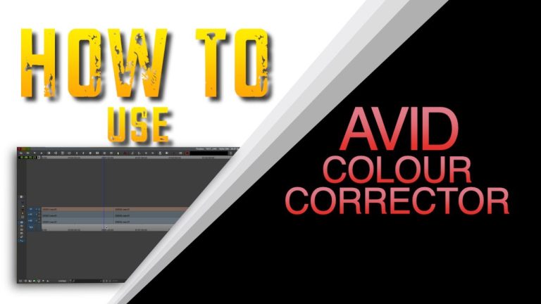 How to use Avid Colour Correction Tool
