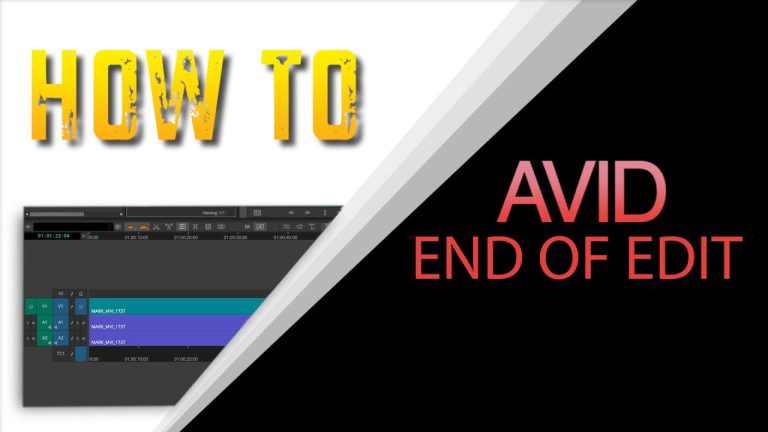 How to End of Edit in Avid