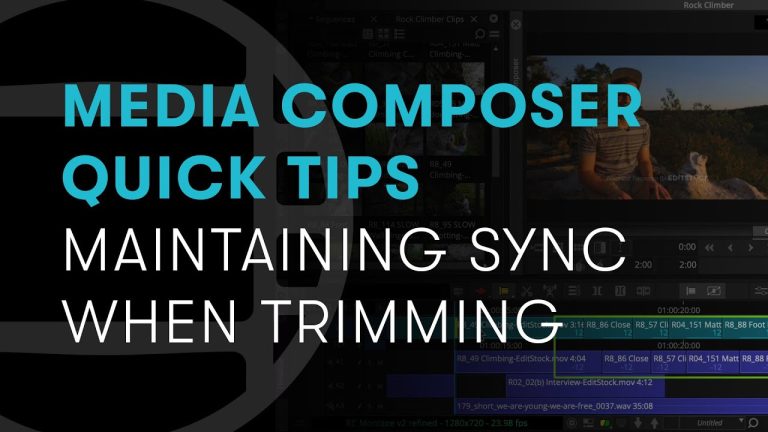 Media Composer Quick Tips: Maintaining Sync When Trimming