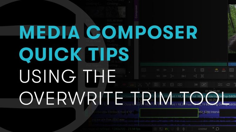 Media Composer Quick Tips: Using the Overwrite Trim Tool