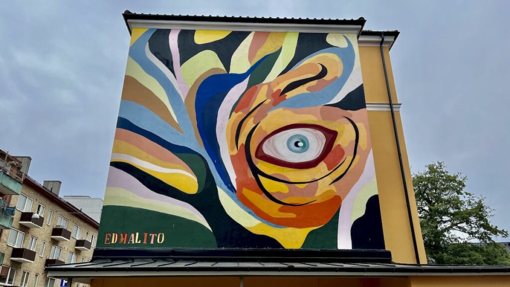 Street art i Malmö - väggmålning av Edmalito