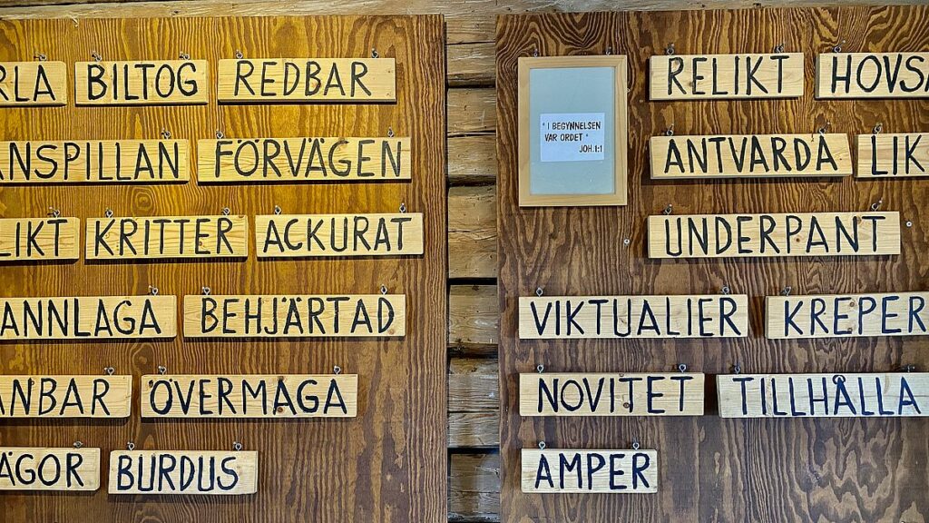 Ordmuseum på Vallby friluftsmuseum