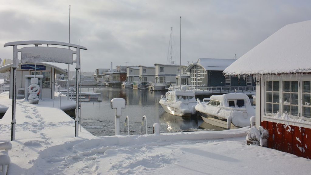 Snö i Stockholm - Pampas marina