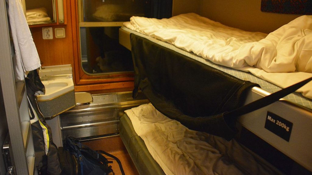 sovvagn på nattåg i Sverige