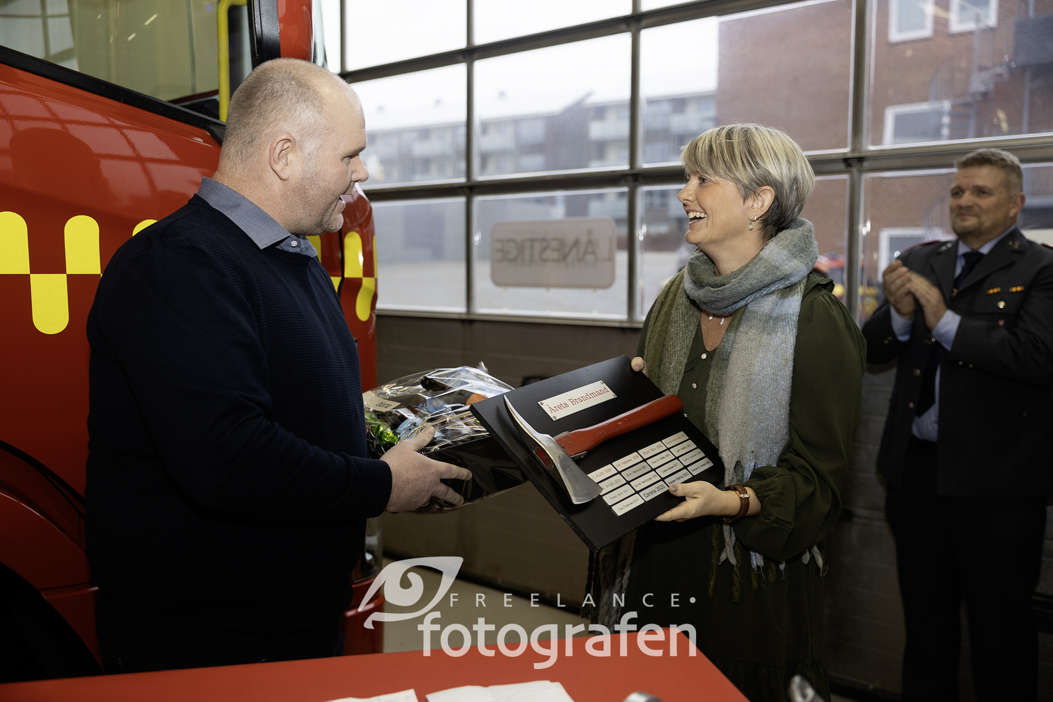 Nytårsparole hos Falck på brandstationen