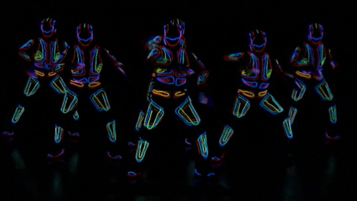 LED costume dance act