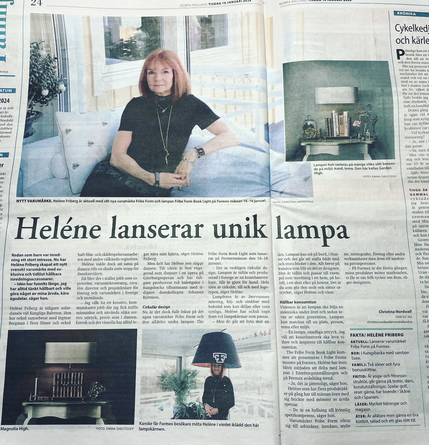 Press clip from Norra Halland 2024.01.16