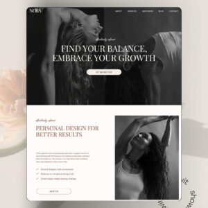 Nora |  Modern feminine template for Showit
