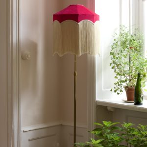 Handsydd lampskärm Storm - Fuchsia
