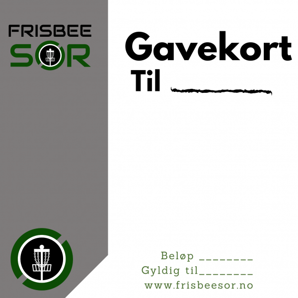 Frisbee Sor Gavekort Frisbeesor.no