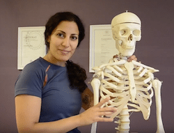 Shirin med ett skelett