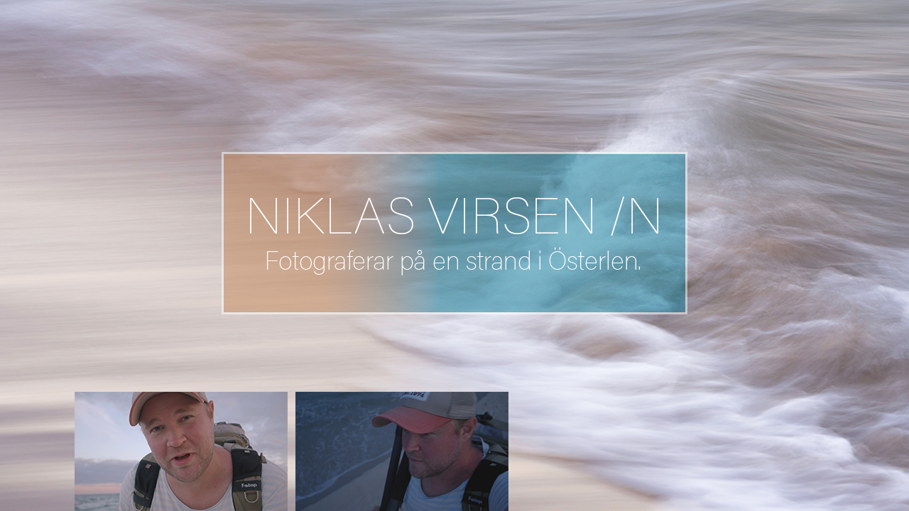 Fotograferar på en strand i Österlen