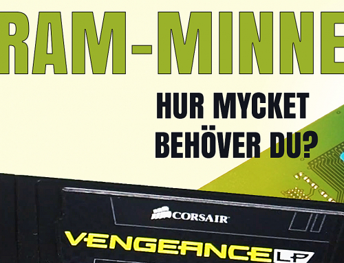 Hur mycket RAM-minne behöver du för efterbehandling av bilder & video?