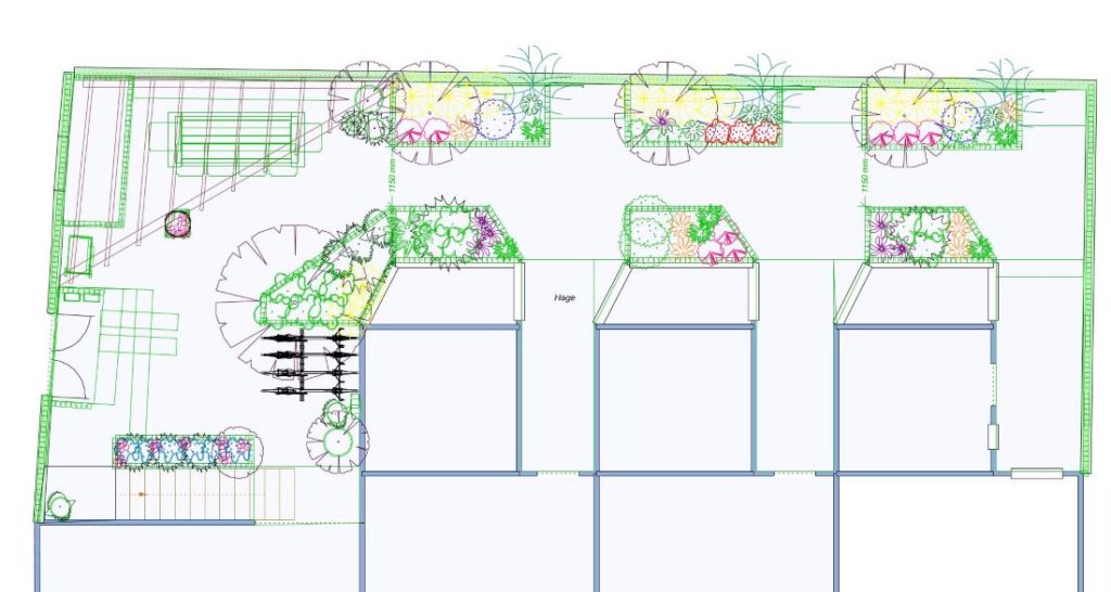 Bygård plan med planter