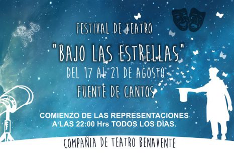 El día 17 de Agosto «Teatro Bajo las Estrellas», a las 10 de la noche