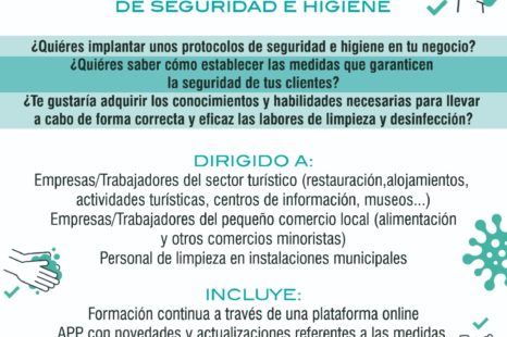 FORMACIÓN ONLINE GRATUITA PARA IMPLANTAR PROTOCOLOS DE SEGURIDAD E HIGIENE EN LOS ESTABLECIMIENTOS Y COMERCIOS DE TENTUDÍA