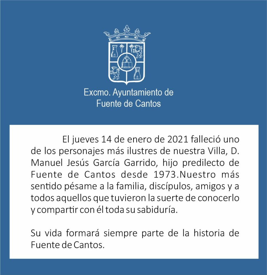 MANUEL JESÚS GARCÍA GARRIDO, IN MEMORIAM