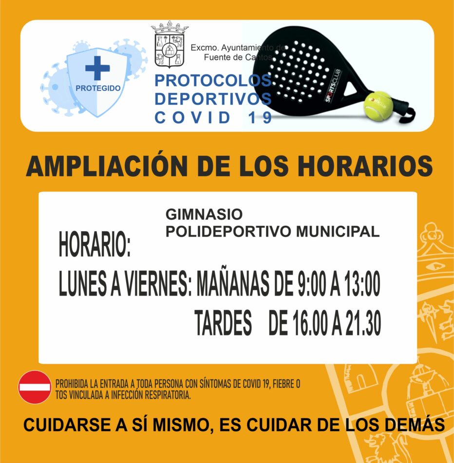 Nuevos horarios Gimnasio y Polideportivo