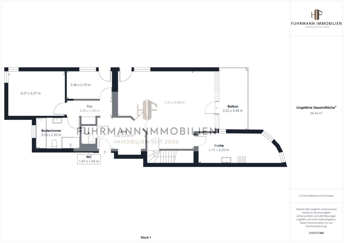 Grundriss Maisonette