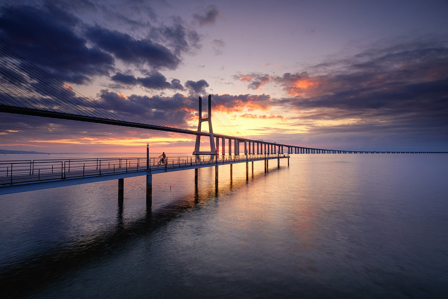 Sunrise at Ponte Vasco da Gama, Lisbon. Fuji X-T10 & XF10-24mm