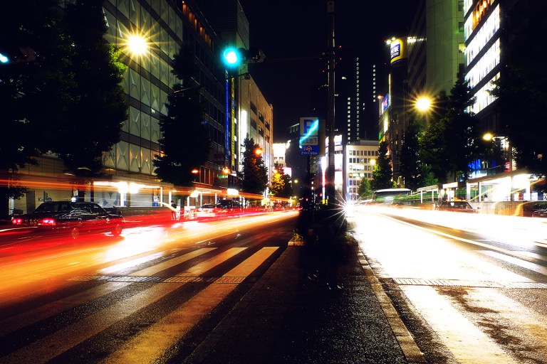 Fujifilm X-T1 + XF 16-55mm WR, @16 mm, F22, ISO 200, 9 sec, tripod. Shinjuku, Tokyo, Japan.