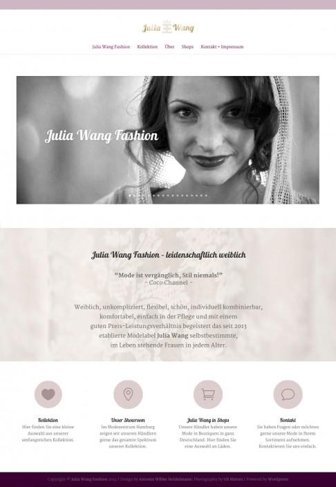 Julia Wang Fashion - Web Design by Antonia Wibke Heidelmann