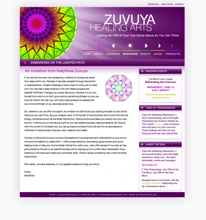 Zuvuya Healing Arts - Web Graphics by Antonia Wibke Heidelmann