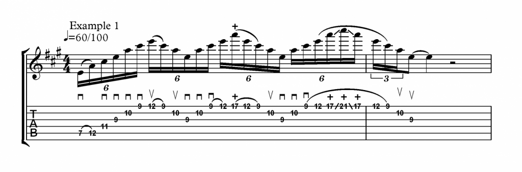 5 string sweep picking exercises