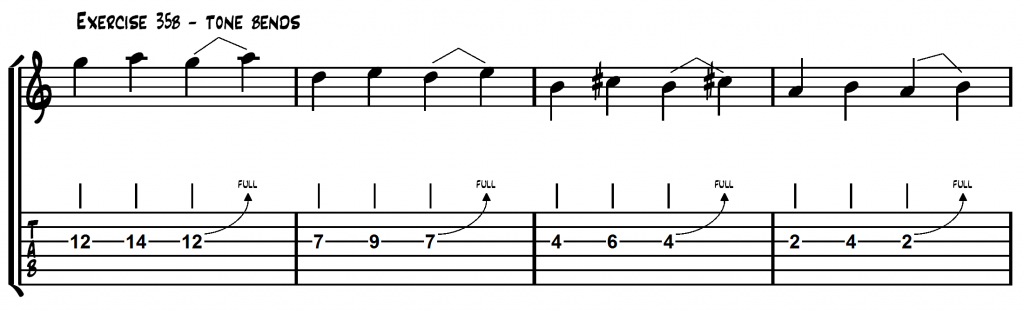 guitar string bending exercises