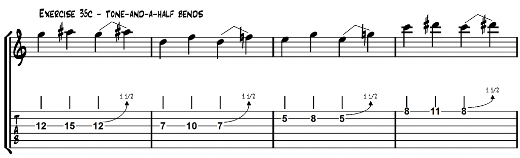 guitar string bending exercises