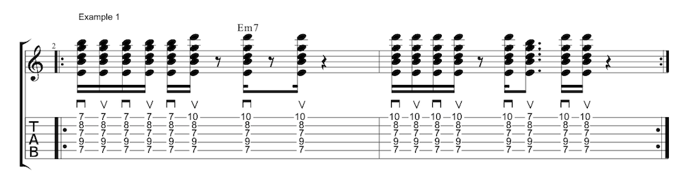 funk chord progressions guitar