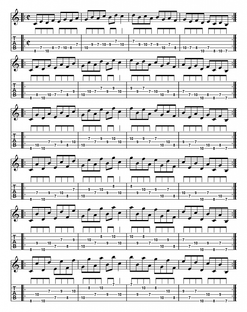 interval guitar exercises