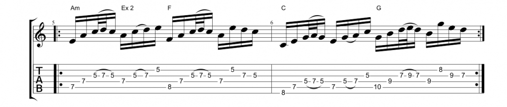 Play-Like-John-Frusciante-Example-2-Technique - Fundamental Changes Music Book Publishing