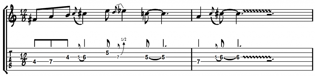 guitar licks in a major