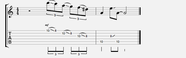 standard tuning slide licks