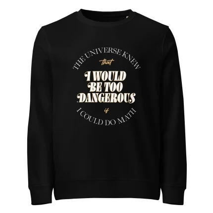 Sweatshirt: The universe knew that I would be too dangerous if I could do math - Bild 3