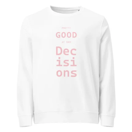 unisex organic sweatshirt white front 6917738da2a04