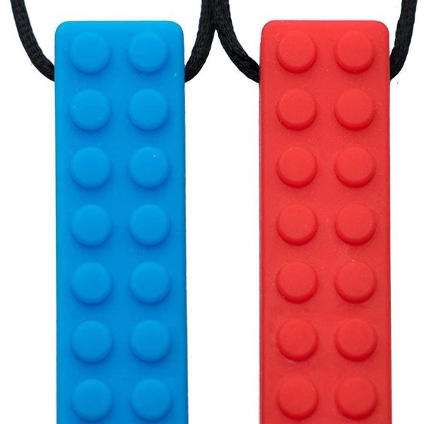 Tugghalsband lego röd och blå