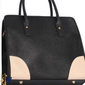 Black/Nude Colour Block Tote Handbag 2